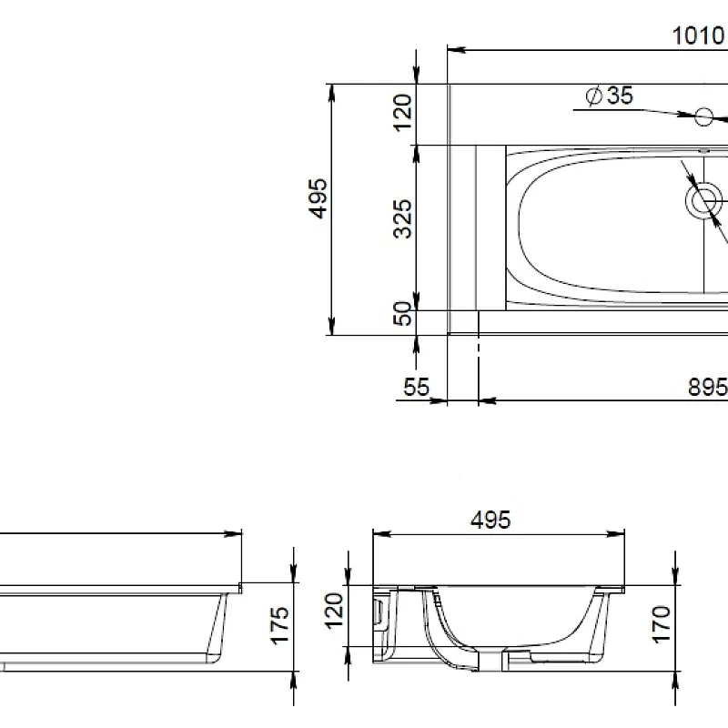 Am.Pm Spirit 2.0 раковина мебельная 100 см M70AWCC1002WG