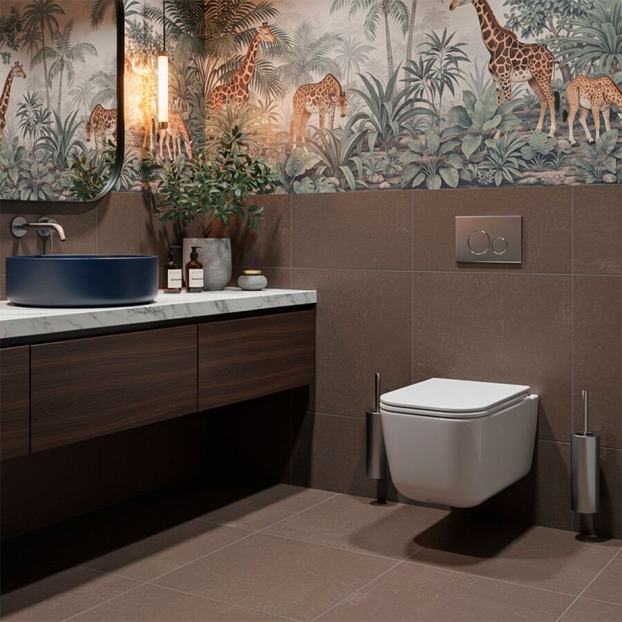 Унитаз подвесной Azario Bacio340х485х350 безободковый, система смыва "Скрытое Торнадо", с быстросъемным сиденьем "Микролифт" AZ-5103T-WHT