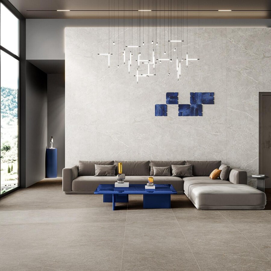 Керамический гранит Kerama Marazzi Прованс Бриансон серый матовый обрезной 80x160x0,9 KM8016G0281R