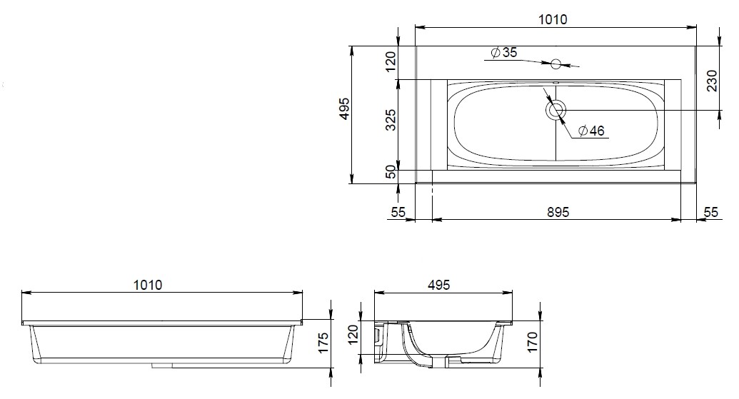 Am.Pm Spirit 2.0 100 Тумба M70AWCC1002WG под раковину подвесная, белый глянец