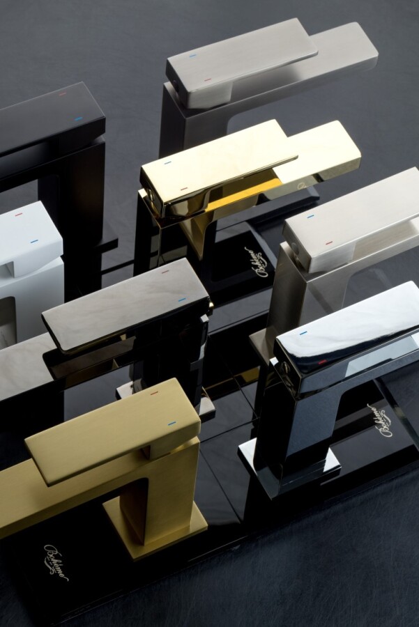 Смеситель для умывальника Boheme Qubic Shine Gold 471-G