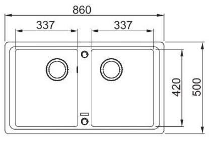 Franke BFG 620 кухонная мойка fragranite+ оникс 86 x 50 см