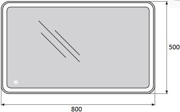 Зеркальное полотно BelBagno 50*80 SPC-MAR-500-800-LED-TCH