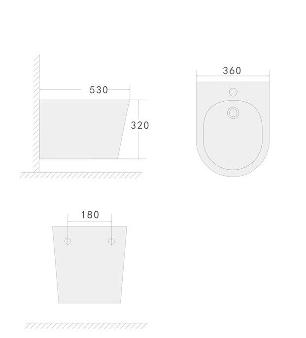 Биде подвесной Boheme Avva new Черный матовый 973-B-BIDET