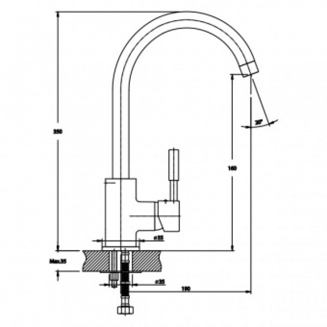 Mixxus Premium Hans 011 Brass смеситель для кухни