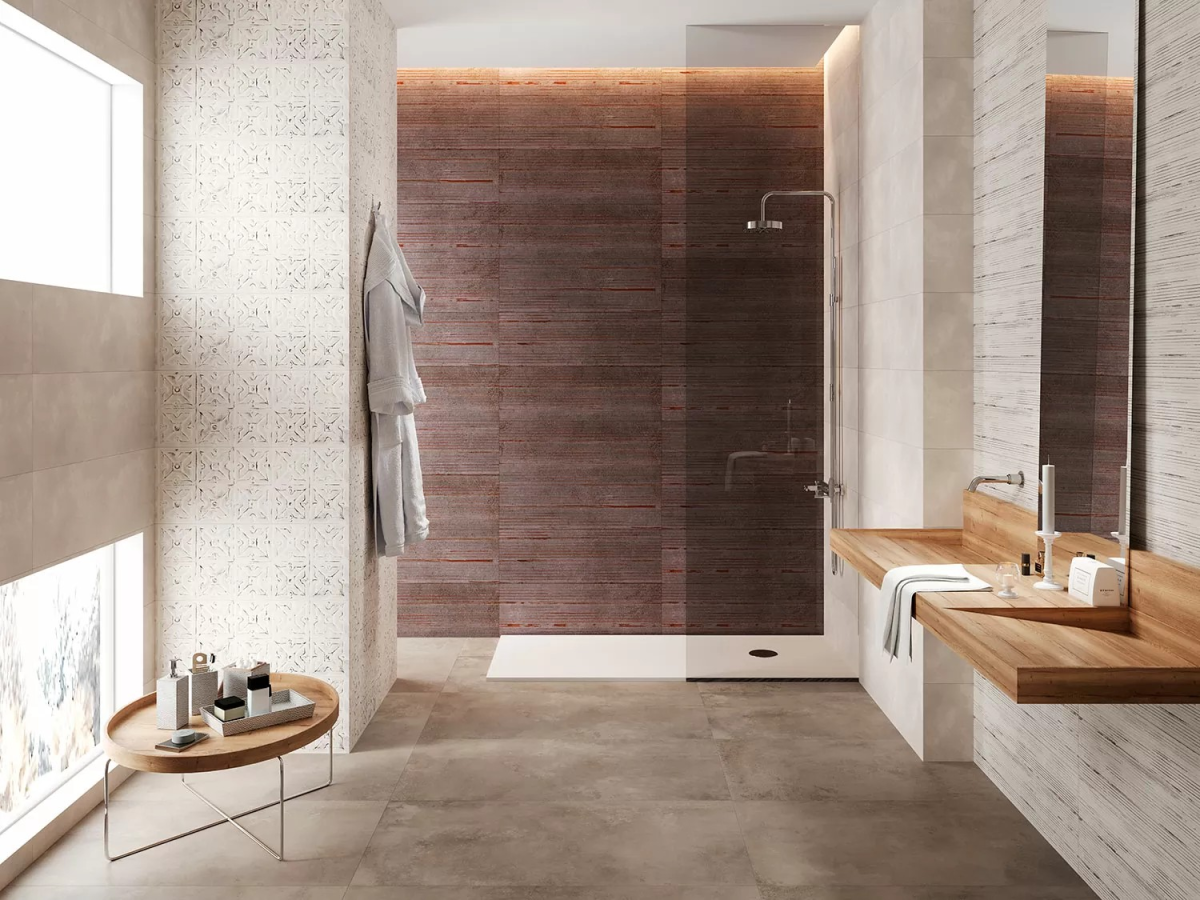Плитка настенная 692 RBD3GY Eurotile Rebellion Dark рельеф 29.5x89.5