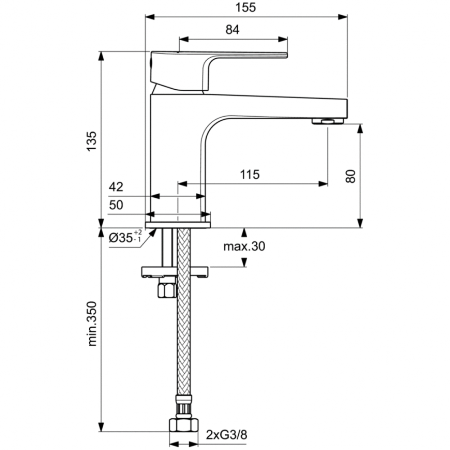 Ideal Standard Cerafine смеситель для раковины BC682AA