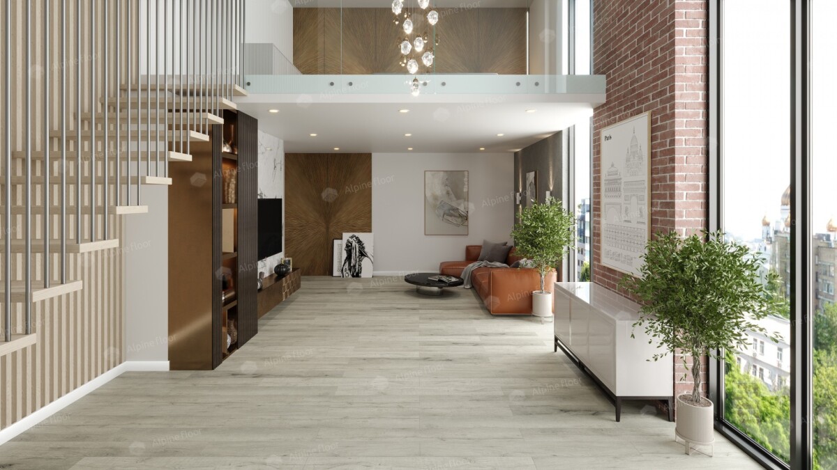 Alpine Floor Premium XL ABA SPC ламинат Дуб Серебряный ECO 7-22 ABA New 1220 х 183 x 8 mm