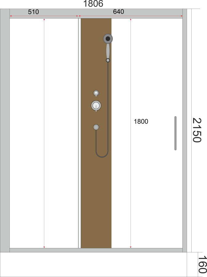 EvaGold душевая кабина 120х80 стекло прозрачное 1806L/R