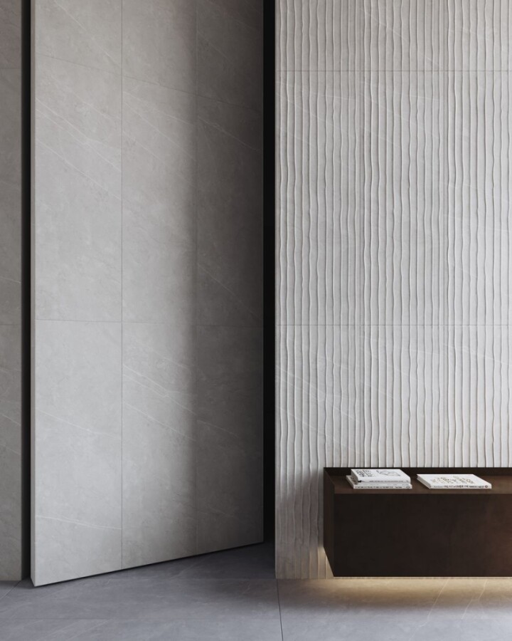 Плитка настенная 792 AOC1GY Eurotile Andora Light рельеф 32,5х100