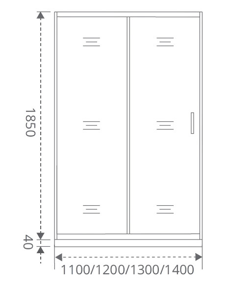 Bas Latte WTW-140-G-WE Душевые двери 140*185 ЛА00025