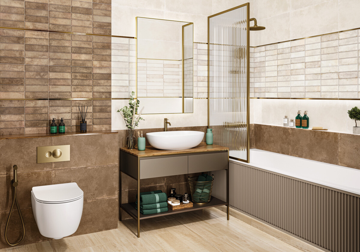 New Trend Эльбрус серый / Elbrus Gray Керамическая плитка настенная 300 x 600 x 9 WT36ELR15