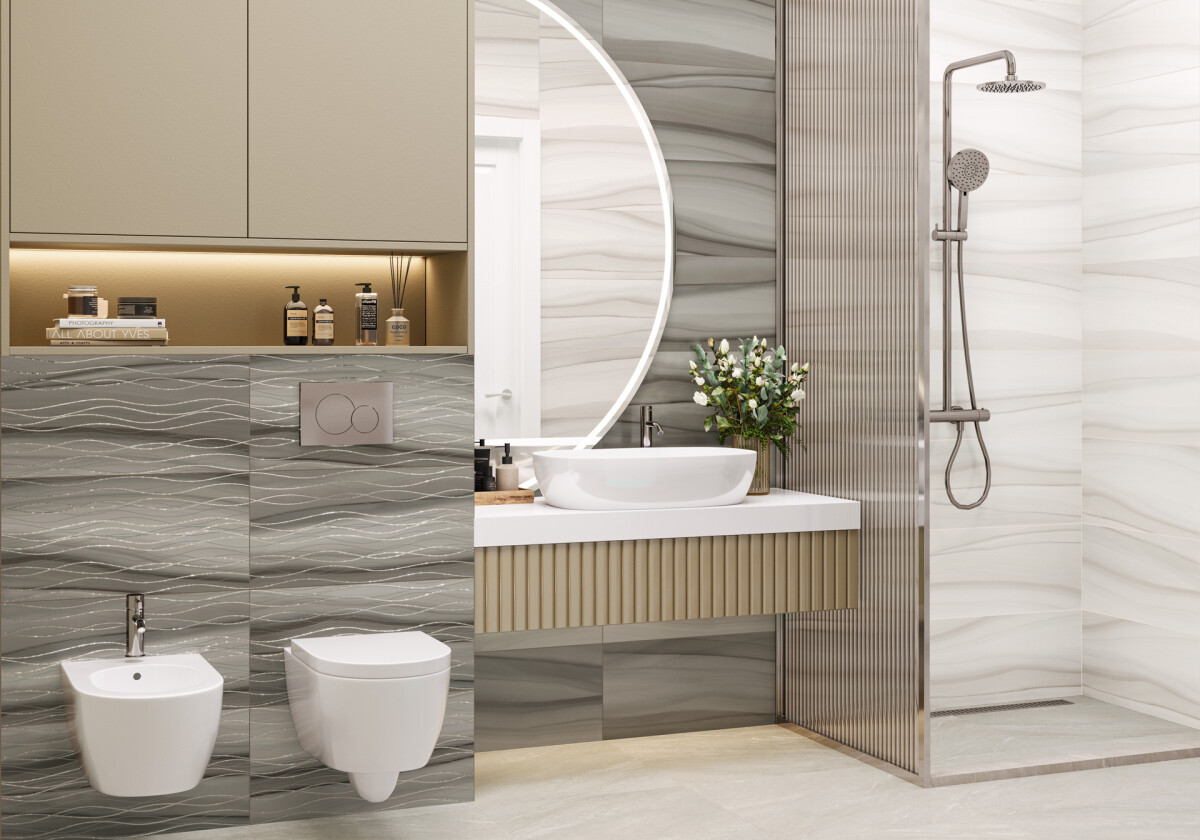 New Trend Трейз светлый / Treise Light Керамическая плитка настенная 300 x 600 x 9 WT36TRS05