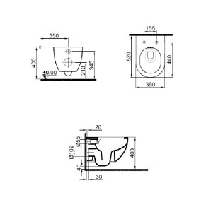 Инсталляция Grohe Rapid SL 38772001 с подвесным унитазом Kale Zero 2