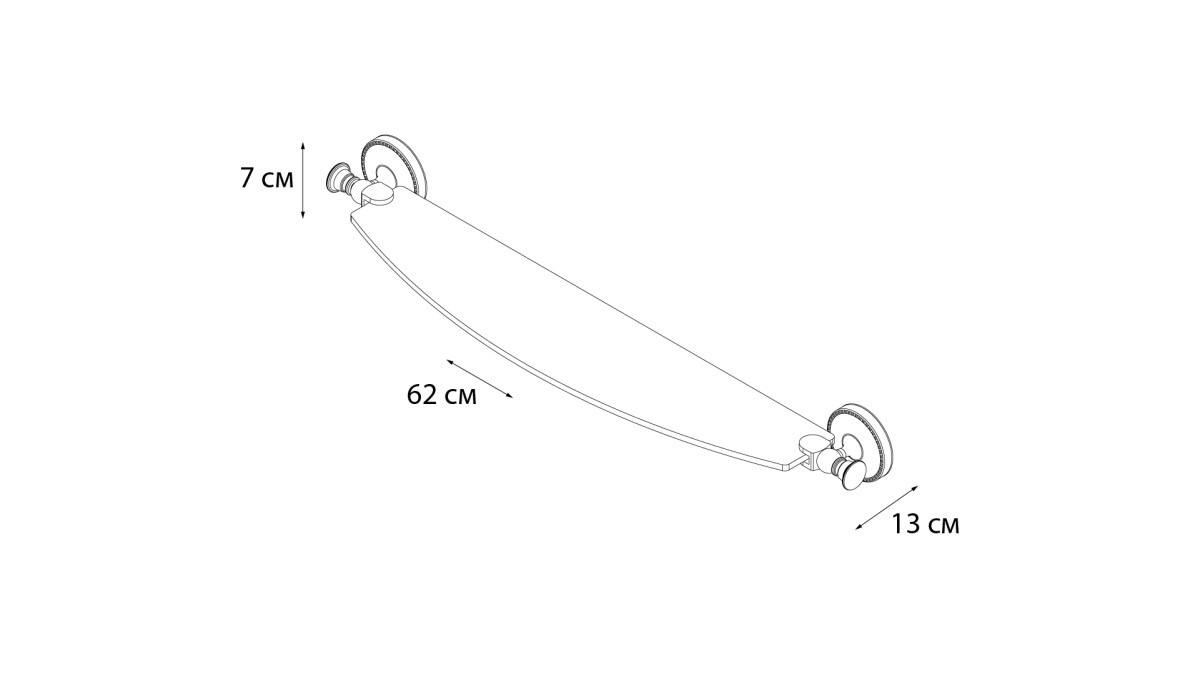 Fixsen полка стеклянная FX-55003