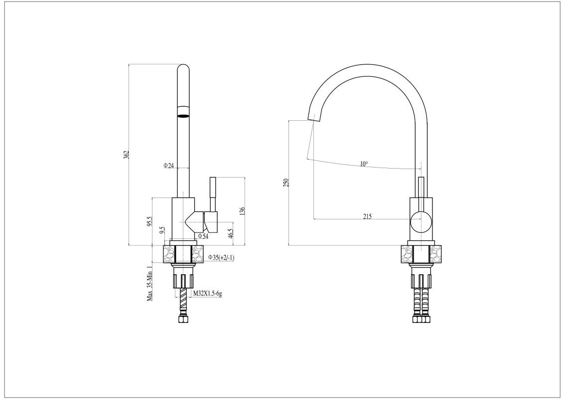 Haiba смеситель для кухни HB70304-3