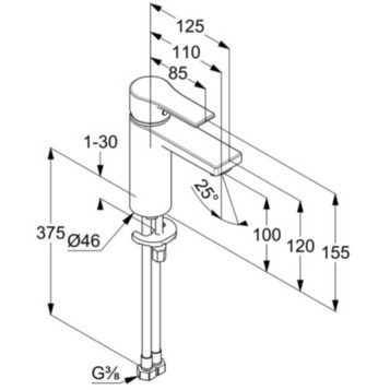 Kludi Zenta SL смеситель для раковины 482920565