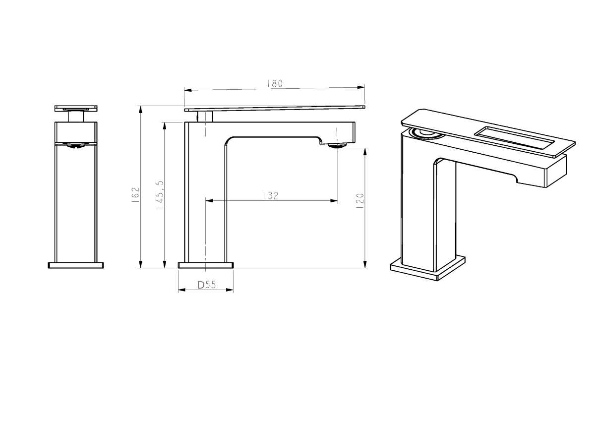 Смеситель для раковины Boheme Q ChromeChrome 141-CRCR