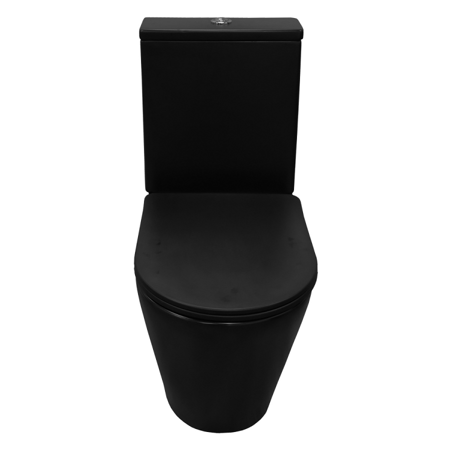 Azario Black Queen унитаз напольный безободковый с сиденьем микролифт AZ-8380