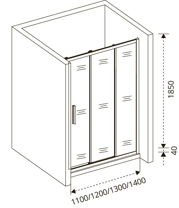 Bas Orion WTW-120-G-CH Душевые двери 120*185 ОР00003