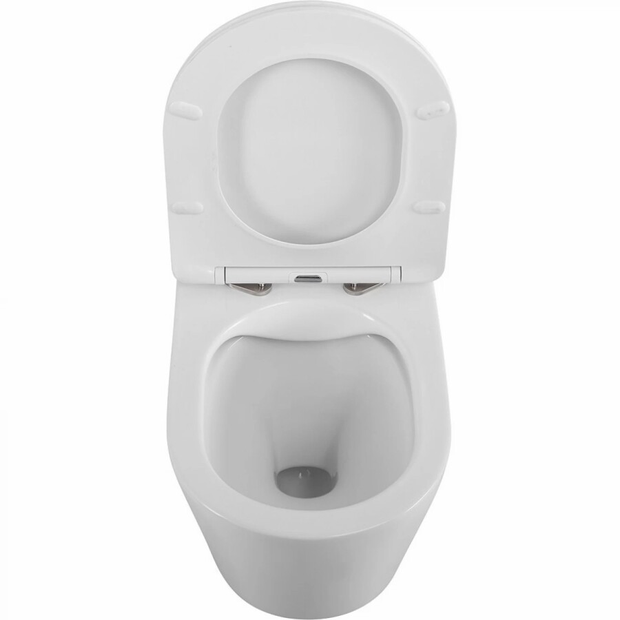Унитаз безободковый подвесной с крышкой BelBagno FLAY-R BB053CHR/SC