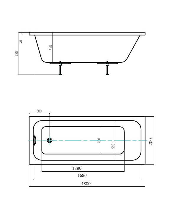 Aquatek Мия ванна акриловая 180х70 MIY180-0000007