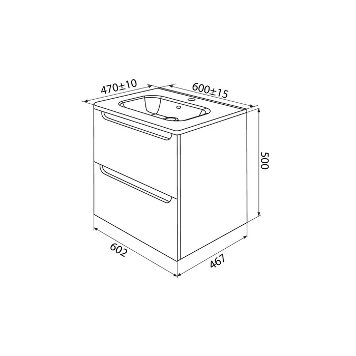 Iddis Edifice тумба 60 см с раковиной светло-серый EDI60L0i95K