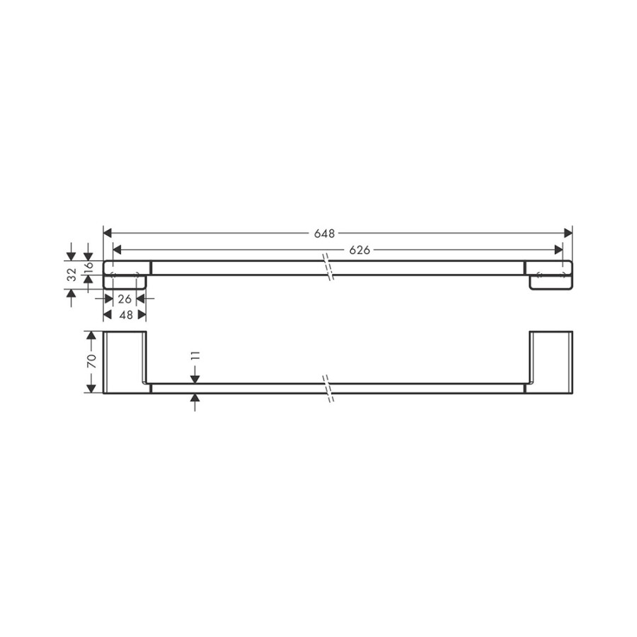 Hansgrohe AddStoris Держатель банного полотенца черный матовый 41747670