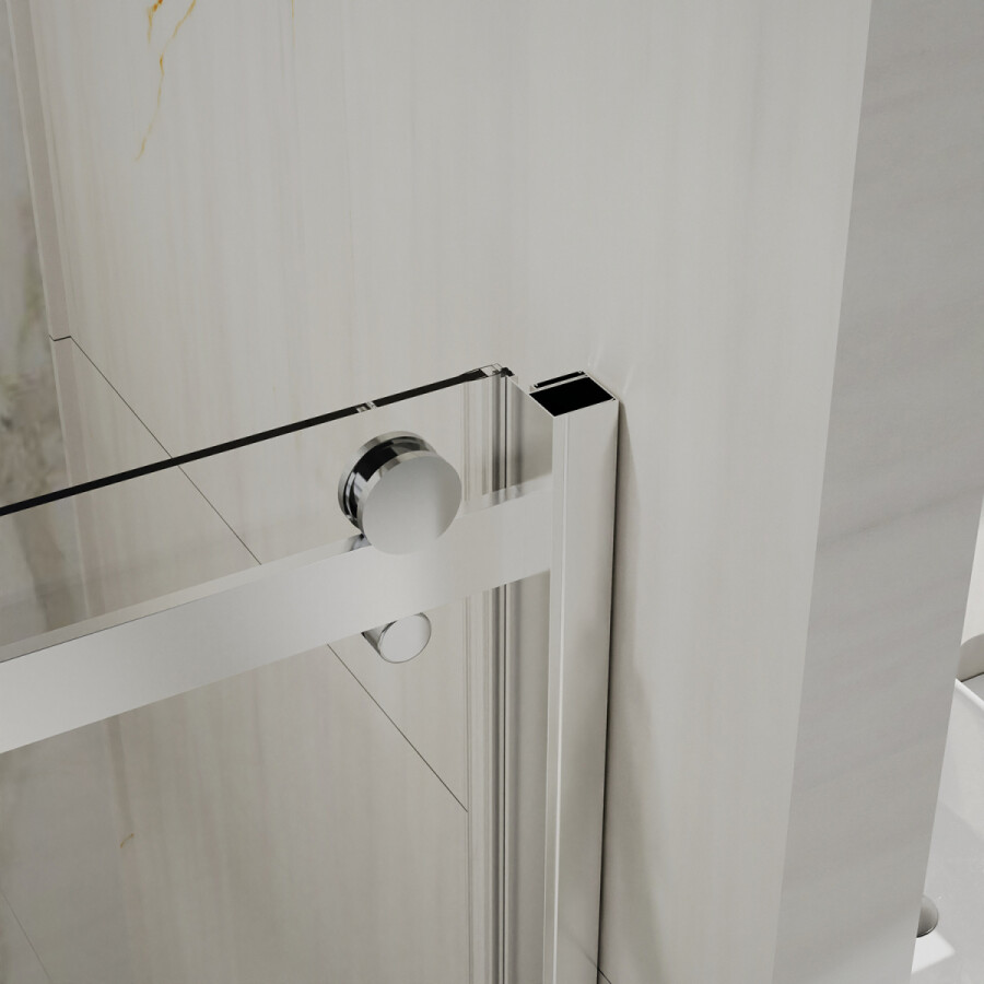 Душевая дверь Azario BERN 1700х1950, прозрачное стекло 6 мм, профиль черный матовый AZ-733-170-BM-CL