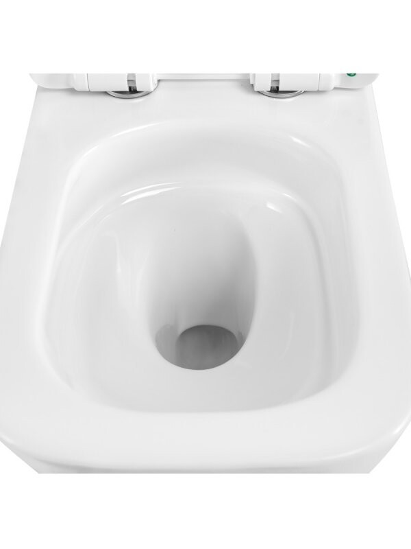 BelBagno KRAFT-TOR Унитаз подвесной безободковый с сиденьем и смывом TORNADO BB7106CH-TOR/SC