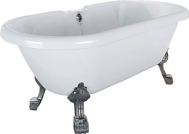 Fra Grande Леонесса 175*80 ванна акриловая овальная перламутр ножки Chrome
