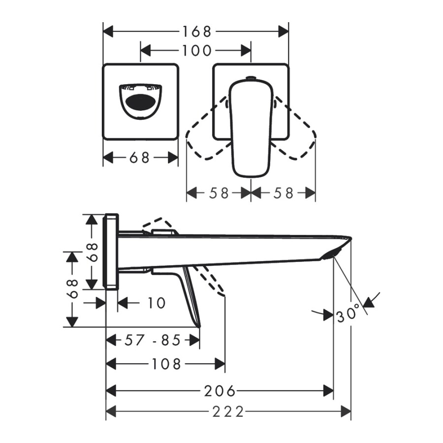 Hansgrohe Logis Fine Смеситель для раковины с изливом 20,5 см хром 71256000