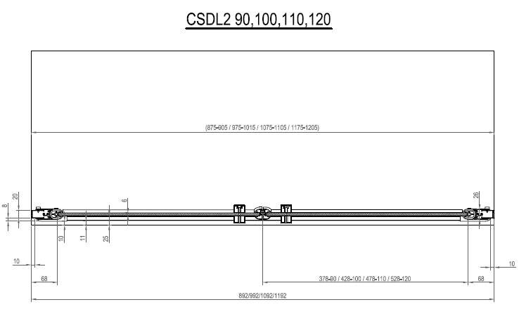 Ravak Chrome CSDL2-110 Душевые двери 110*195 ST 0QVDCU0LZ1