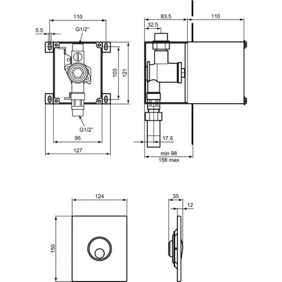 Ideal Standard смывное устройство для писсуара R0139AA