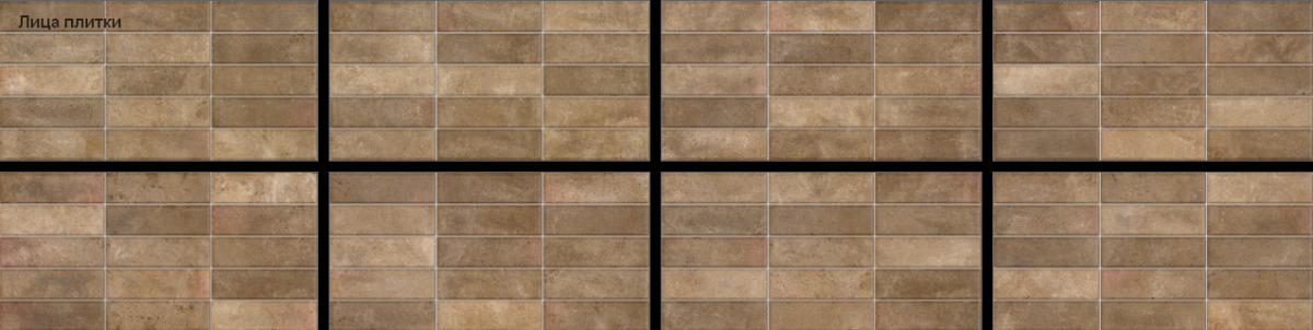 New Trend Эльбрус Брик каштановый / Elbrus Brick Marron Керамическая плитка настенная 300 x 600 x 9 WT36ELR31