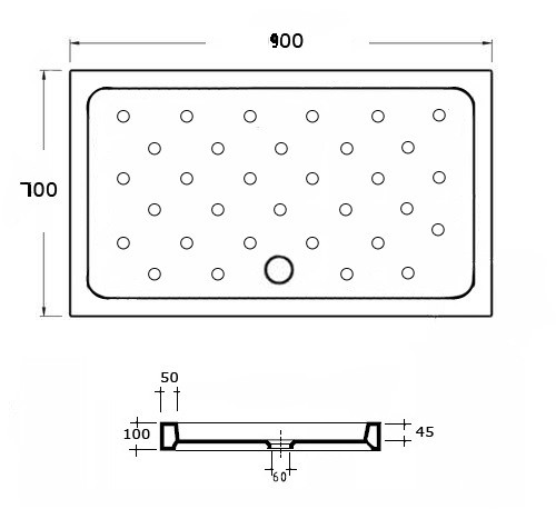 RGW CR-097 19170379-01 72*90*6 душевой поддон керамика