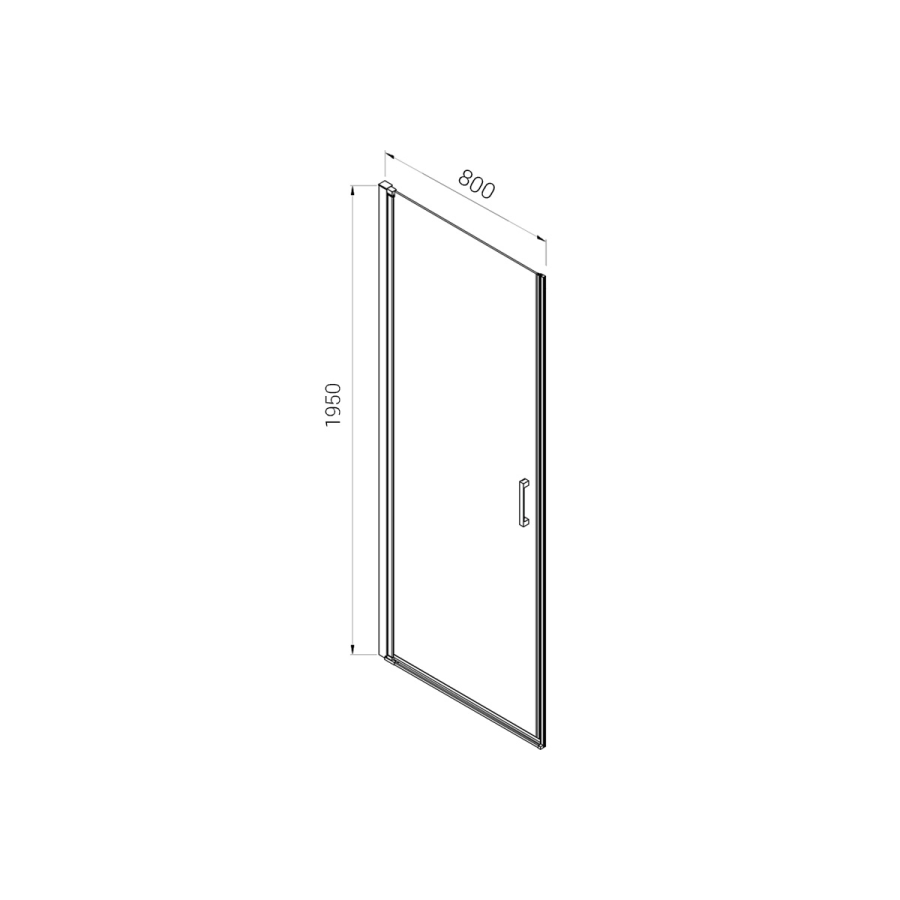Vincea Alpha душевая дверь 80 см хром / рифленая VDP-3AL800MT