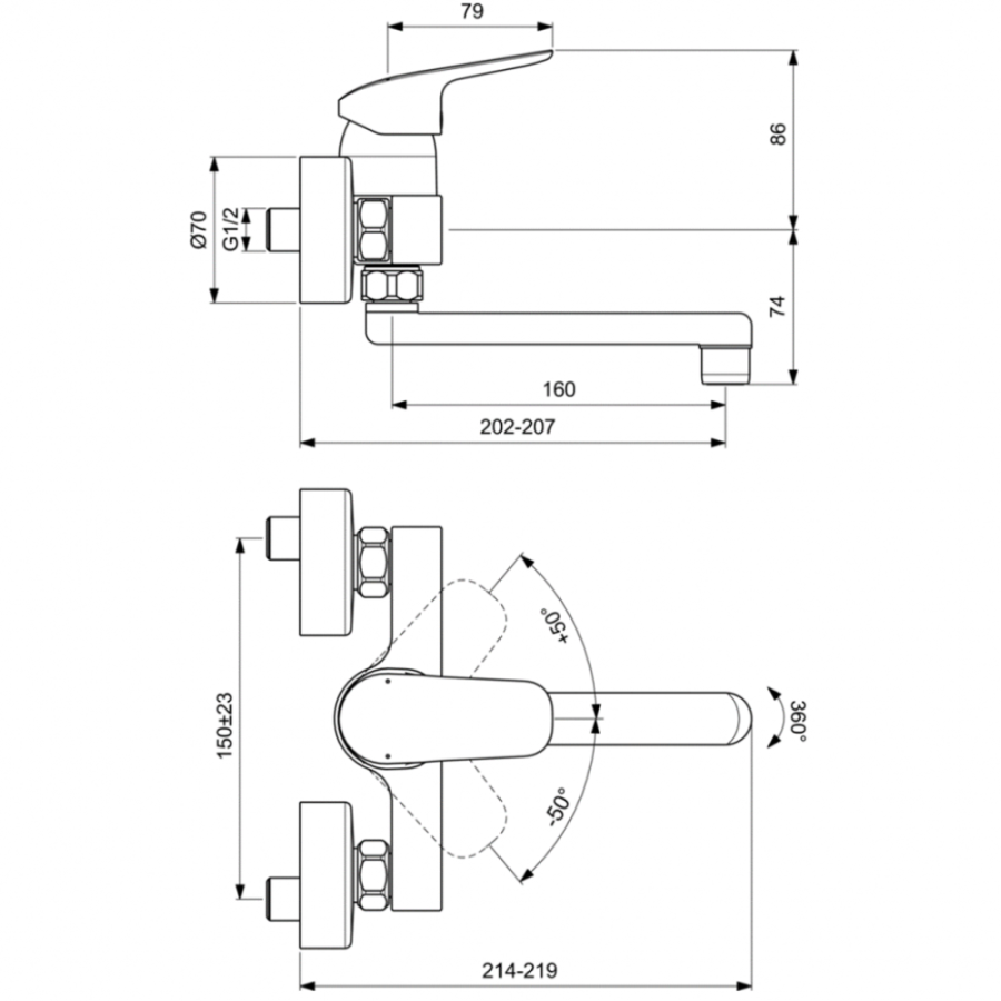 Ideal Standard Ceraflex смеситель для ванны B1717AA