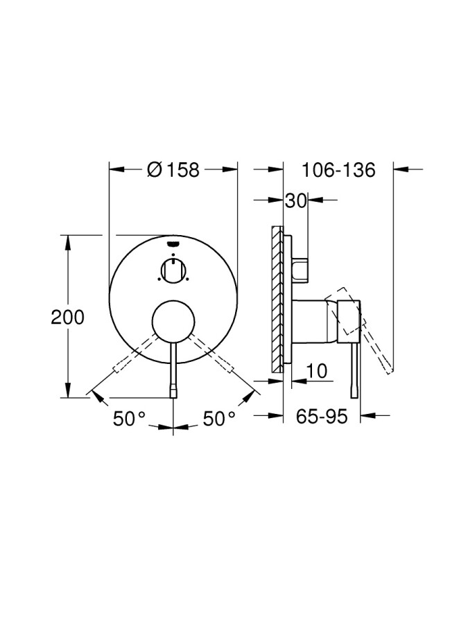 Grohe Essence 24092EN1 смеситель скрытого монтажа никель