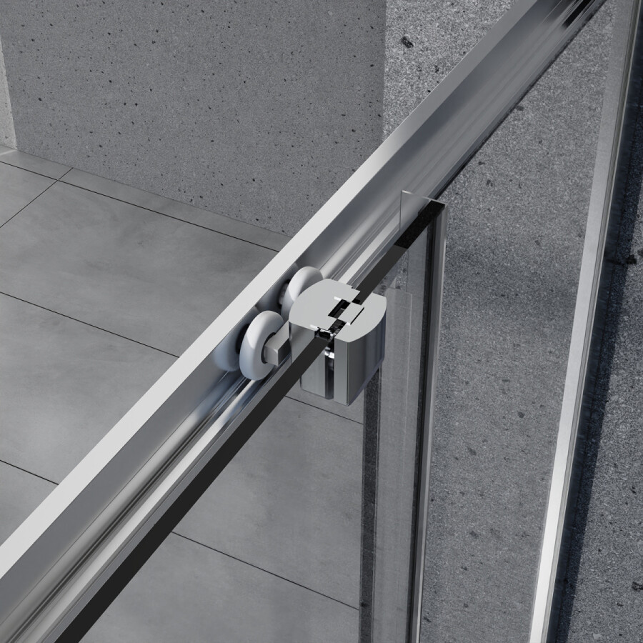 Душевое ограждение Azario Vienna 1000х1000х1950 прозрачное стекло 6 мм, профиль графит матовый AZ-R36-100-MGR-CL