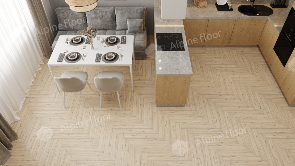 Ламинат Alpine Floor Herringbone 12 Pro, LF106-1A Дуб Лион 606 х 101 х 12 mm
