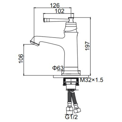 Gerhans K20G смеситель для раковины K11020G