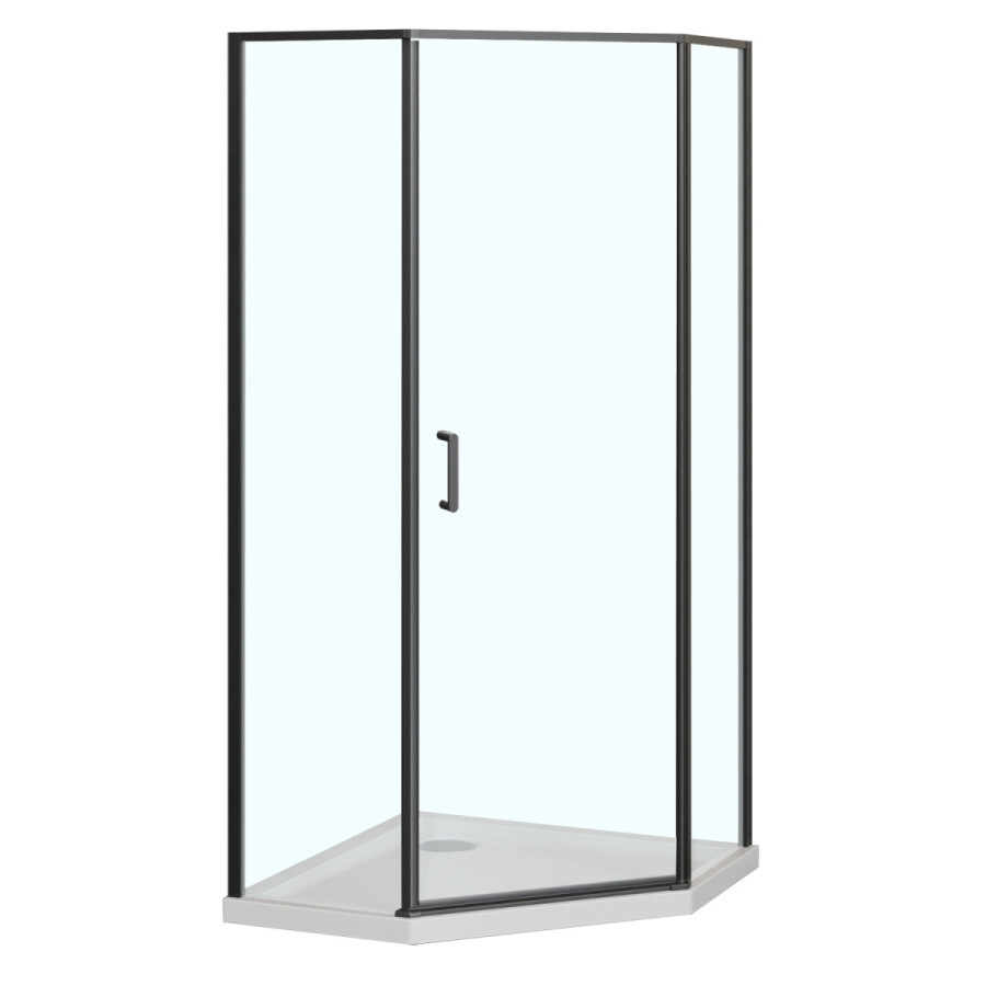 Душевое ограждение Azario SAKURA 1000х1000х1950 прозрачное стекло 6 мм, профиль черный матовый AZ-21C-100-MB-CL
