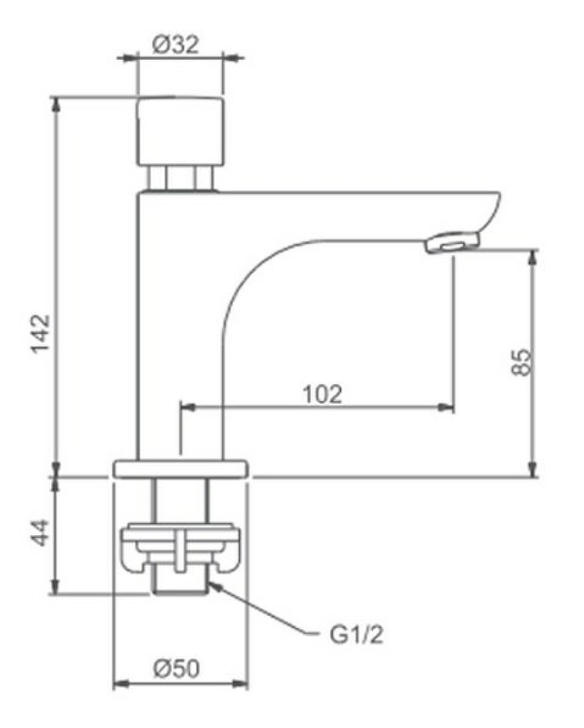 Кнопочно-порционный кран для раковины Gappo G5148