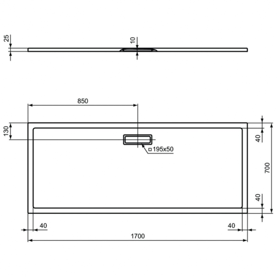 Ideal Standard Ultraflat New душевой поддон 170х70 T447901