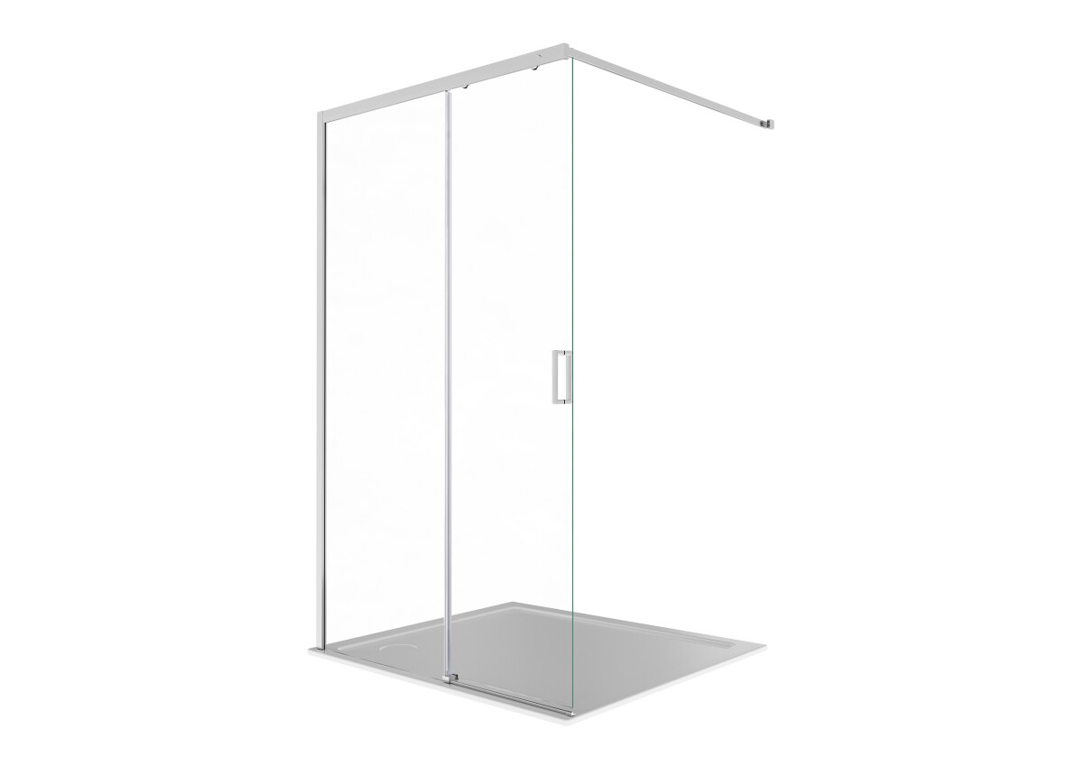 Aquatek AQ.WISL.120.1CH Душевая перегородка Walk In 120см раздвижная, с держателем 1200мм хром прозрачное