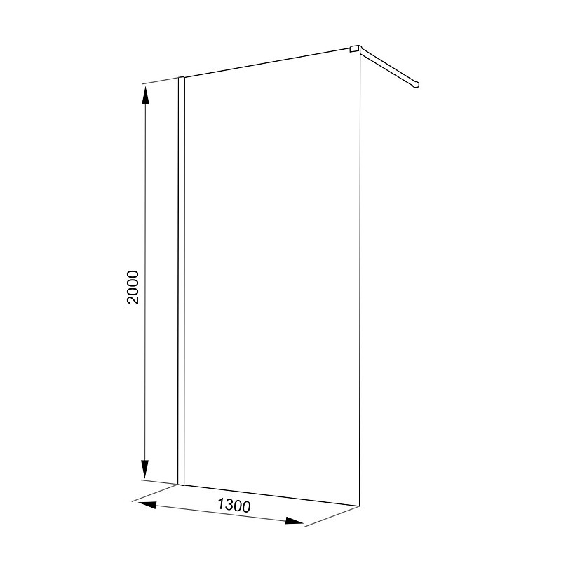 Душевая перегородка Loranto Walk-in 130х200 CS-Z02G-130 профиль брашированное золото