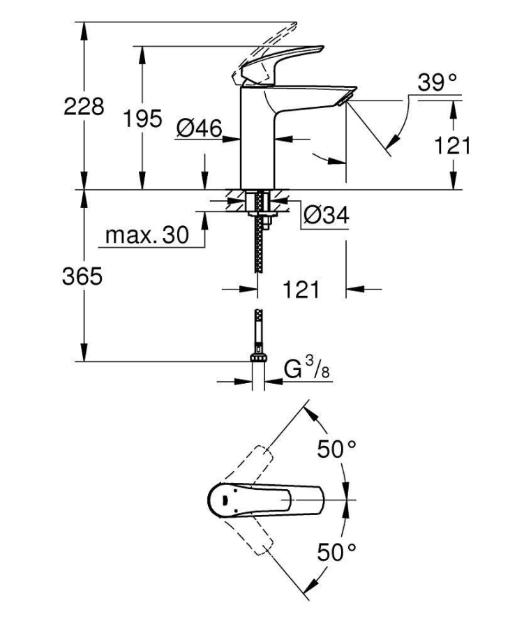 Grohe Eurosmart смеситель для раковины 23324003