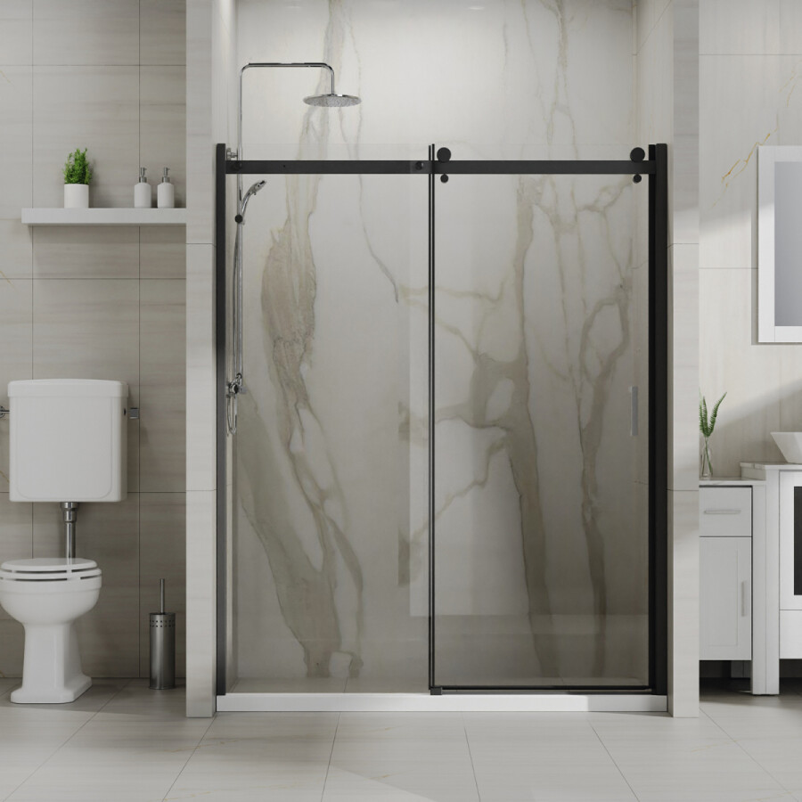 Душевая дверь Azario BERN 1700х1950, прозрачное стекло 6 мм, профиль черный матовый AZ-733-170-BM-CL