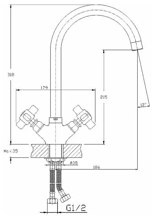 Haiba смеситель для кухни HB4118